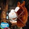 Nature Bound Horse Riding Stick | Handcrafted Plush Hobby Horse Sticks | Handsewn Head, Sturdy Wood Stick | Plus Neighing & Clip-Clop Sounds for Kids Toddlers Preschoolers | Chestnut Red Color view 4