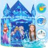 W&O Frozen Princess Tent for Girls with Magical Sound Button, LED Lights, Crown & Wand  Indoor & Outdoor Frozen Tent for Girls Ages 3-7 view 1
