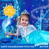W&O Frozen Princess Tent for Girls with Magical Sound Button, LED Lights, Crown & Wand  Indoor & Outdoor Frozen Tent for Girls Ages 3-7 view 2