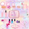 Pretend Makeup for Toddlers, Kids Pretend Makeup Kit for Girls Fake Makeup Toys with Cosmetic Bag, Play Makeup for Little Girls Age 3 4 5 6 7 Christmas Birthday Gifts Toys (Fake Makeup) view 2