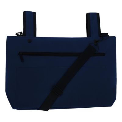 Two Lumps of Sugar Navy Snapster - Universal Stroller Caddy Organizer Bag with Adjustable Shoulder Strap and Multiple Pockets, Compatible with Nuna, Itzy Ritzy, Other Strollers, Walkers, & More