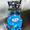 Black Glitter Level 16 Unlocked Cake Topper, Happy 16th Birthday Cake Decor, Teens Gaming Theme 16th Birthday Party Decorations view 4