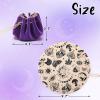 Rolling Purple Drawstring Bag with Purple Drawstring Bag DND Felt Dice Tray - Perfect for RPG Players, Tabletop Gamers, Small Accessories Storage - Ideal for Jewelry, Coins, Keys view 2