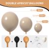 IHEPYQ Tan Balloons Double Stuffed Nude Brown Garland Apricot Different Sizes Neutral Balloon Arch Kit for Teddy Bear Baby Showers Woodland Jungle Themed Birthdays Boho Party Decorations view 2