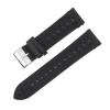 REFKIT Leather Watch Band 18mm 20mm 22mm 24mm Vintage Porous Watch Strap Handmade Watch Accessories(Black bk line,24mm) view 1