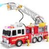 JOYIN Extra Large Toddler Fire Truck Toys for Boys with 33-inch Ladder, Lights & Sprinkler Pump, Big Emergency Vehicle, Kids Toys for Age 3, 4, 5, 6, 7, Christmas Birthday Gift for Grandkids view 1