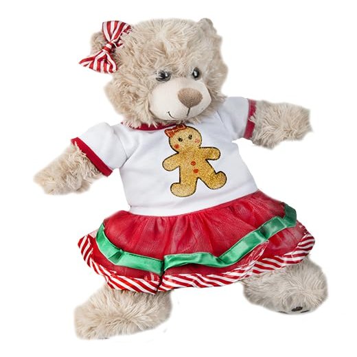 Gingerbread Girl Outfit for 1418 Inch Plush Animals Clothes Holiday Dress Up Costume Fits Stuffed Animals and Teddy Bears