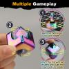 Dilabnba Infinity Cube Fidget Spinner Toy for Kid Adult, Metal EDC Fidget Block Figner Spinner 4 in 1 Focus Spinning Toy, Cool Sensory Desk Gadget Stress Relief Gift for Boy Girl Teen Men (Rainbow) view 2