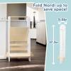 HARPPA Nordi Foldable Toddler Kitchen Tower, Montessori Kitchen Learning Helper, Standing Tower with 3 Adjustable Heights, Suitable Age for 18-48 Months, White view 2