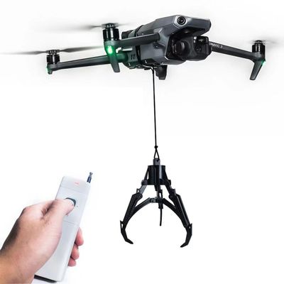 Drone remote control intelligent mechanical claw/hook air releaser pick-up device fishing cast bait fixed-point drop device for DJI drone We don't sell drones