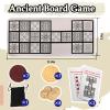 Ancient Board Game of UR & Senet - 1 Board + 8 Wooden Dice + 14 Wooden Pieces + 2 Game Instructions view 3