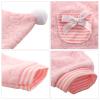 Miunana Baby Doll Clothes 14 to 16 Inch Doll Pink Jumpsuit Hooded Outfits with Cap Handmade Rompers Clothing Set view 4