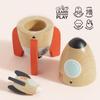 Le Toy Van Wooden Space Rocket Duo Toy, Plastic Free with Hidden Mini Rocket, Suitable for 24+ Months, Girls and Boys view 3