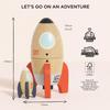 Le Toy Van Wooden Space Rocket Duo Toy, Plastic Free with Hidden Mini Rocket, Suitable for 24+ Months, Girls and Boys view 4