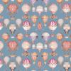 Melody Jane Dolls Houses Dollhouse Wallpaper Vintage Hot Air Balloons 1/2in 1:24 Scale Miniature Print view 1