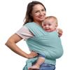 Cuddlebug Baby Wrap - Hands-Free Baby Carrier Wrap - Soft & Stretchy Baby Wraps Carrier - Carrier Newborn to Toddler 7-35 lbs - One-Size-Fits-All Holder - Hip-Healthy (Mint) view 1