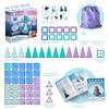 Tytan Toys Disney Frozen Magnetic Tiles Princess Castle - 68-Piece STEAM Building Set with Glitter Tiles & Elsa, Anna, Olaf Stickers - Educational Frozen Toys for Girls Age 3-4+ view 2