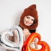 Amosfun Poop Cap Halloween Costume - 15 Inch Warm Full Coverage Hat Funny Poop Shape for Halloween Christmas Mardi Gras Costume Party view 3