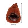 Amosfun Poop Cap Halloween Costume - 15 Inch Warm Full Coverage Hat Funny Poop Shape for Halloween Christmas Mardi Gras Costume Party view 4