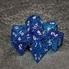 Sage's Portal Labyrinths DND Dice Set 7-Pc Hollow Metal Weave Polyhedral Dungeons and Dragons TTRPG Pathfinder Dice Set (Blue) view 4