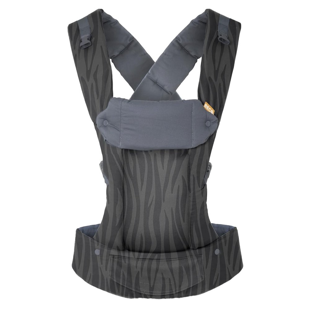 Beco Gemini Baby Carrier Newborn to Toddler - Front, Back and Hip Seat Carrier, Baby Carrier Backpack & Baby Front Carrier with Adjustable Seat, Ergonomic Baby Holder Carrier 7-35lbs (Dark Zebra)