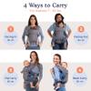 Beco Gemini Baby Carrier Newborn to Toddler - Front, Back and Hip Seat Carrier, Baby Carrier Backpack & Baby Front Carrier with Adjustable Seat, Ergonomic Baby Holder Carrier 7-35lbs (Dark Zebra) view 2