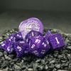 Sage's Portal Labyrinths DND Dice Set 7-Pc Hollow Metal Weave Polyhedral Dungeons and Dragons TTRPG Pathfinder Dice Set (Purple) view 3
