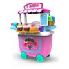 Hohopeti Trolley Ice Cream Toy Waggoner Stroller for Kids Makeup Rolling Cart Kids Playing House Set Birthday Trolley Playset Role Play Cake Trolley Tool Checkout Counter Toy Set Child view 1
