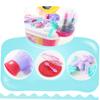 Hohopeti Trolley Ice Cream Toy Waggoner Stroller for Kids Makeup Rolling Cart Kids Playing House Set Birthday Trolley Playset Role Play Cake Trolley Tool Checkout Counter Toy Set Child view 2