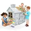 Adventure Awaits! Kids Cardboard Farm Playhouse - Color, Draw, and Customize - Great for Playtime and Arts-and-Crafts Time view 3