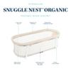 Baby Delight Snuggle Nest Bassinet, Portable Baby Bed, for Infants 0  5 Months, Organic Oat view 3