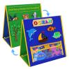 AKAYOK Foldable Felt Board for Toddlers - Double-Sided Flannel Boards Stories for Preschool Learning, Interactive Storytelling & Play | 13" x 12" Portable Velcro Board for Kids, Home & Classroom Use view 1