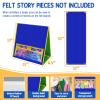 AKAYOK Foldable Felt Board for Toddlers - Double-Sided Flannel Boards Stories for Preschool Learning, Interactive Storytelling & Play | 13" x 12" Portable Velcro Board for Kids, Home & Classroom Use view 4