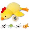 24" 4.2 lbs Weighted Stuffed Animals, Weighted Chicken Plush, Cute Weighted Stuffed Animal Chick Plushie Dolls Throw Pillow Birthday Christmas Gifts for Children Kids Adults view 1