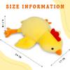 24" 4.2 lbs Weighted Stuffed Animals, Weighted Chicken Plush, Cute Weighted Stuffed Animal Chick Plushie Dolls Throw Pillow Birthday Christmas Gifts for Children Kids Adults view 2