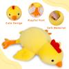 24" 4.2 lbs Weighted Stuffed Animals, Weighted Chicken Plush, Cute Weighted Stuffed Animal Chick Plushie Dolls Throw Pillow Birthday Christmas Gifts for Children Kids Adults view 4