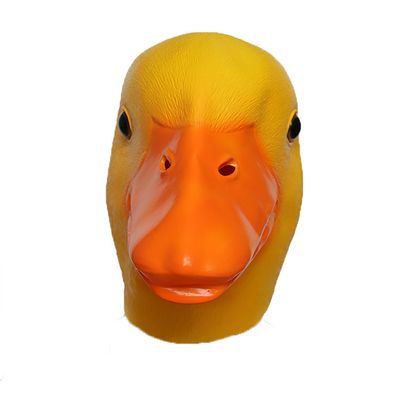 Mr.Fashion Creative parody of God beast latex mask - sand sculpture online celebrity live props - Halloween animal head cover (Duck Head Mask)