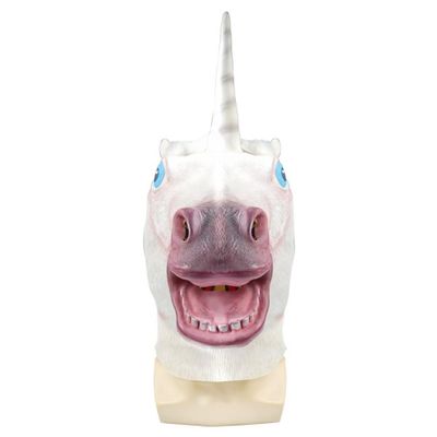 Creative parody of God beast latex mask - sand sculpture online celebrity live props - Halloween animal head cover (Unicorn Mask)