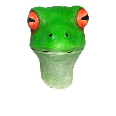 Mr.Fashion Creative parody of God beast latex mask - sand sculpture online celebrity live props - Halloween animal head cover (Frog mask)