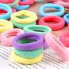 100 Pcs Kids Hair Ties, Soft Nylon Baby No Damage Seamless Bands Ponytail Holders Accessories for Toddler Girls - Abundant Color Choices view 3