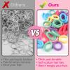 100 Pcs Kids Hair Ties, Soft Nylon Baby No Damage Seamless Bands Ponytail Holders Accessories for Toddler Girls - Abundant Color Choices view 4