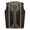 RUNQHUI Kids Medieval Steampunk Waistcoat Costume Boys Girls Halloween Cosplay Renaissance Vest Gothic Jackets Black 6 Years view 3