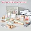 Smartwo 22 PCS Wooden Makeup Toy Set for Toddler Pretend Play,Wood Beauty Salon Toys Cute Wooden Makeup Kit with Realistic Accessories Gift for Girls 3 4 5 6 view 4