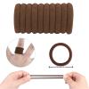 100 Pcs Baby Hair Ties, Cotton Hair Ties for Girls and Kids, Multicolor Small Seamless Hair Bands Elastic Ponytail Holders Kids Toddler Hair Tie toddler hair tie (Light Brown) view 2