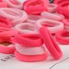 100 Pcs Baby Hair Ties, Cotton Hair Ties for Girls and Kids, Multicolor Small Seamless Hair Bands Elastic Ponytail Holders Kids Toddler Hair Tie toddler hair tie (Mixed Pink) view 3