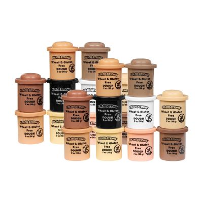 Colorations 20 Wheat & Gluten Free Colors Like Me Dough - 10 Colors (2oz Each) | Non-Toxic, Play Dough, Bulk Set, Sensory Kit, Party Favors, Classroom Pack
