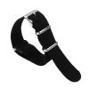 REFKIT Soft Suede Watchband Long Strap 20mm 22mm 24mm Genuine Leather Watch Belt Gray Blue Wrist Band Watch Accessoeies(Balck,24mm) view 1