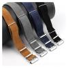 REFKIT Soft Suede Watchband Long Strap 20mm 22mm 24mm Genuine Leather Watch Belt Gray Blue Wrist Band Watch Accessoeies(Balck,24mm) view 2