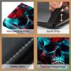 BPQOJB Trading Card Binder,9 Pocket Trading Cards Album Display Holder, 360 Cards Double Sided Pockets Card Holder Binder Sleeves Card Case for Standard Size Cards Sports Cards,Red Flower Skull view 3
