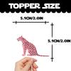 18pcs Pink Glitter Cheetah Dessert Cupcake Topper for Animal Leopard Theme Decor Supplies Baby Shower Boys Girls Happy Birthday Party Decoration view 2